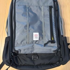 Topo Designs Two-Tone Backpack in Gray and Black